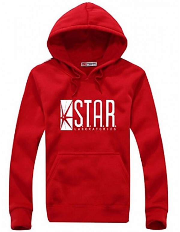 Men's Letter Casual / Work HoodieCotton / Acrylic / Polyester Long Sleeve Black / Blue / Red / Gray 916382  