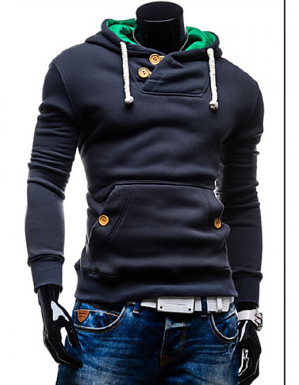 Men's Long Sleeve Hoodie & Sweatshirt,Cotton Pure  